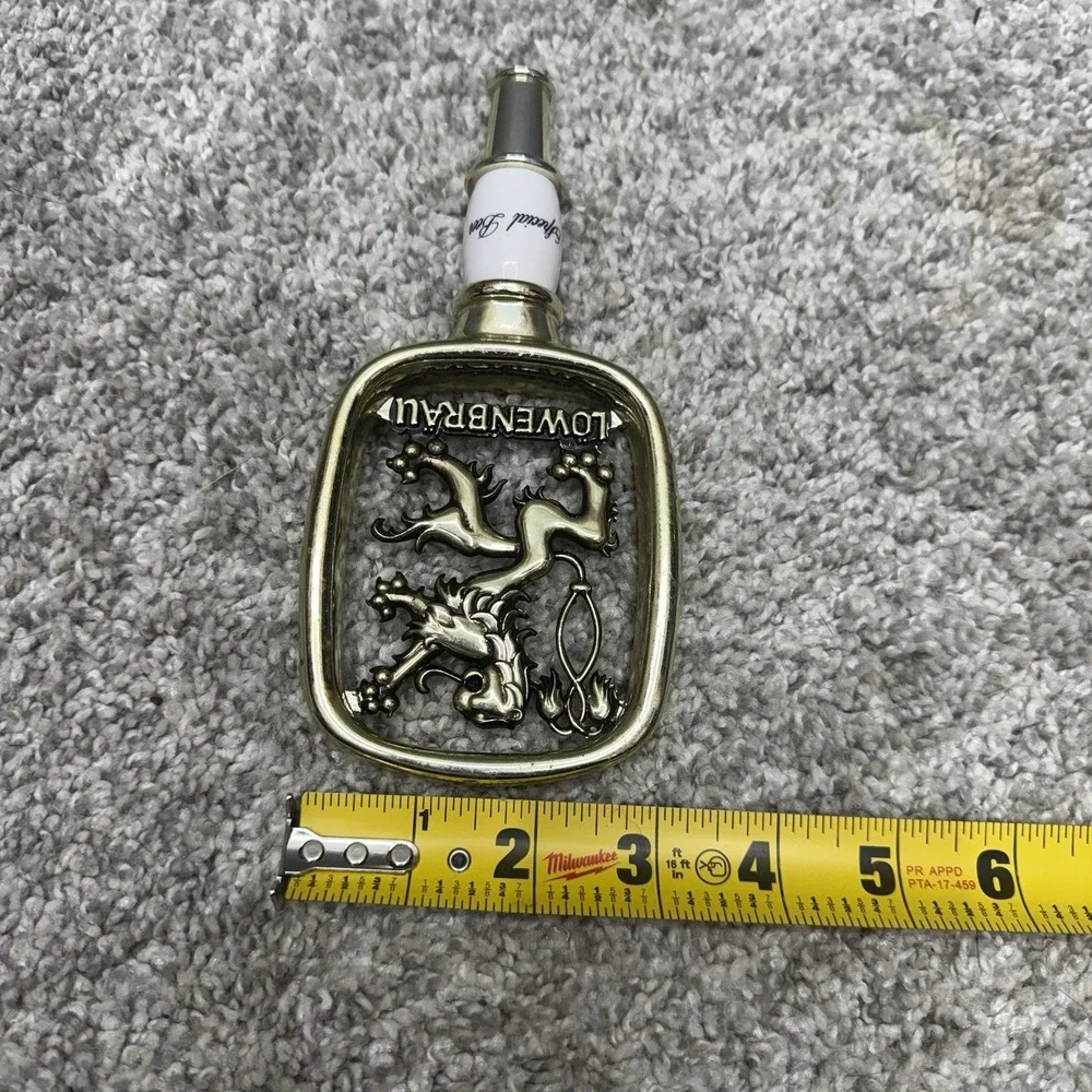 Vintage Lowenbrau filigree design beer tap handle man cave‎ bar
